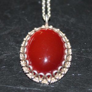 .925 DES Turkey silver Pendant with agate stone